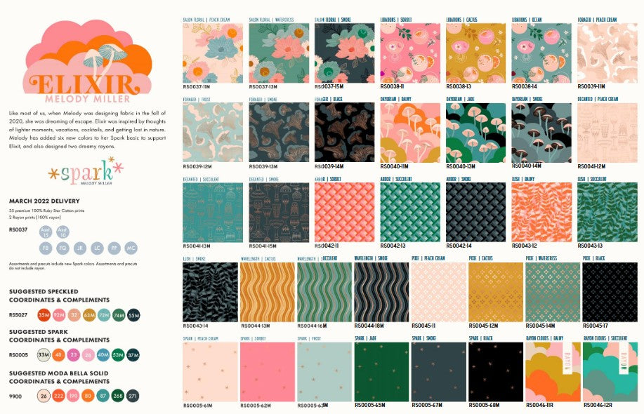 Elixir - Mini Charm Pack - Ruby Star Society