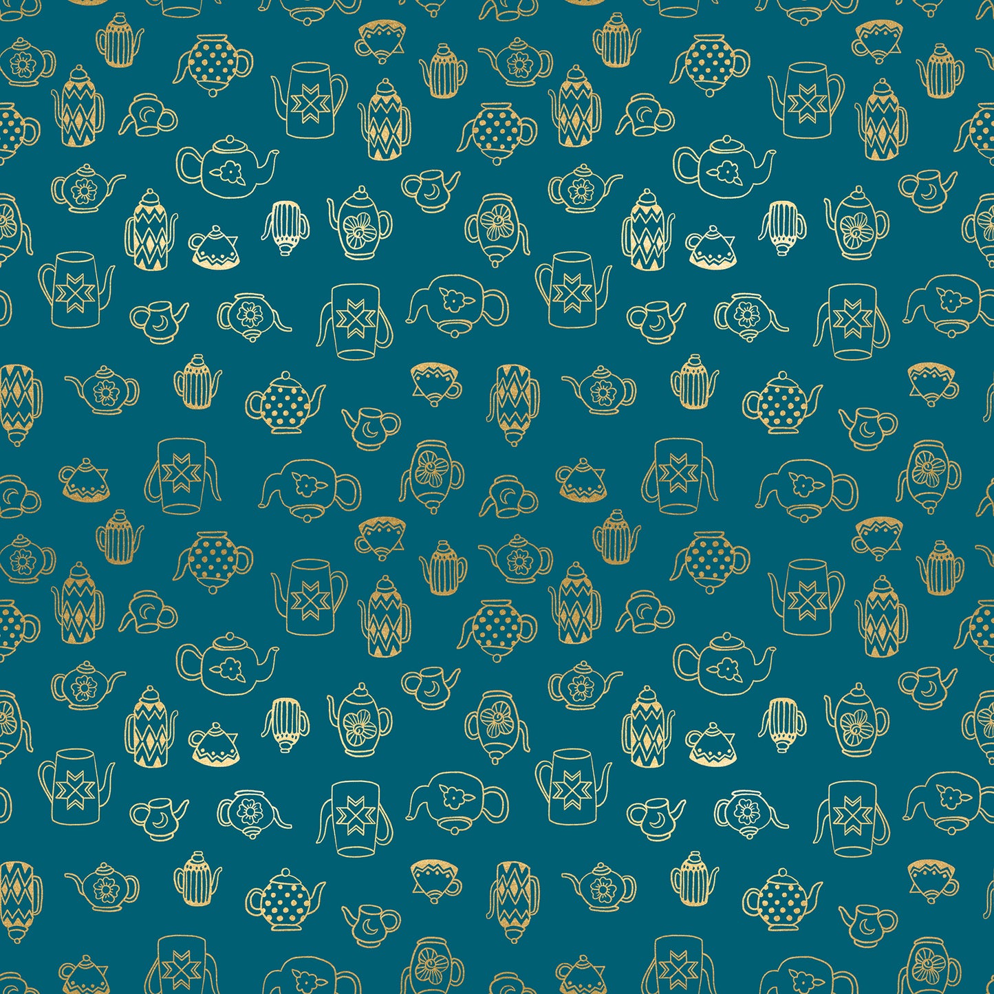 Purl - Tea Time doré fond bleu - Ruby Star Society