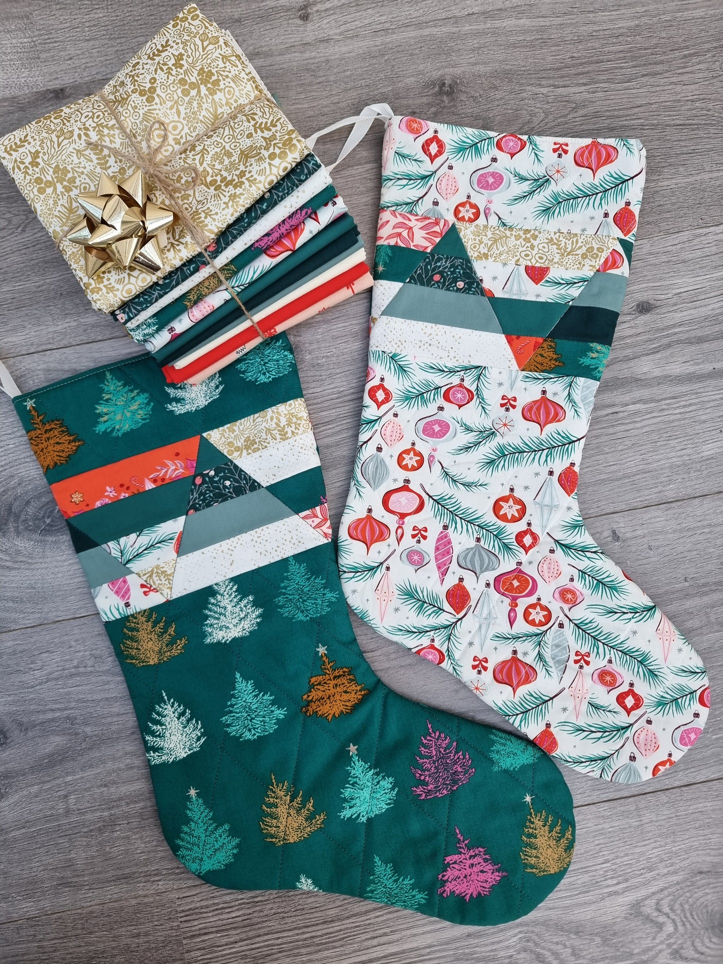 Assortiment de tissus - Etoile de Noël