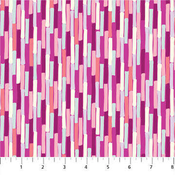 Arcadia - Lines Fushia - Figo Fabrics