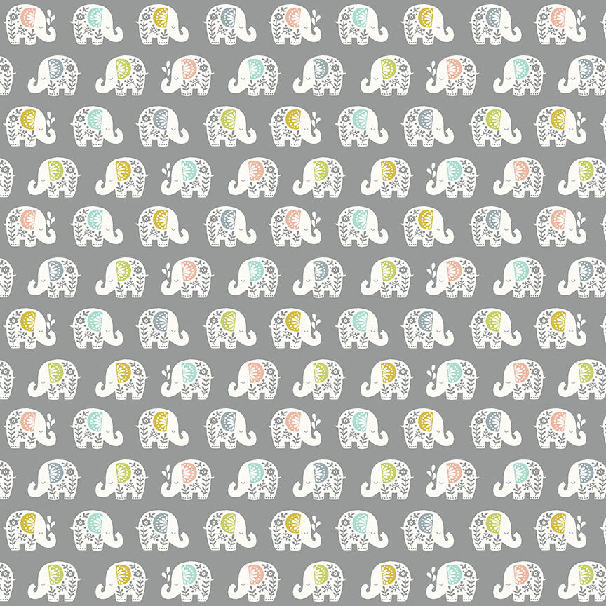 Baby Safari - Eléphants Grey - Makower