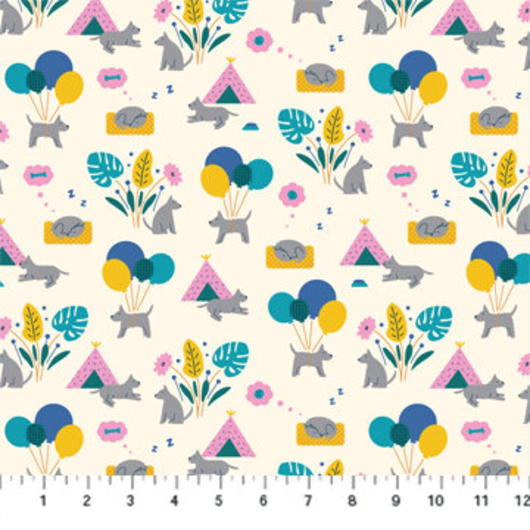 Best Friend - Chiens Cream - Figo Fabrics