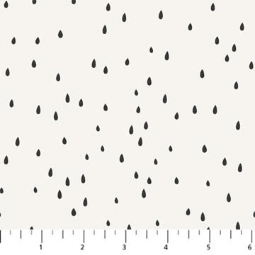 Ghost Town - Rain Drops White - Figo Fabrics