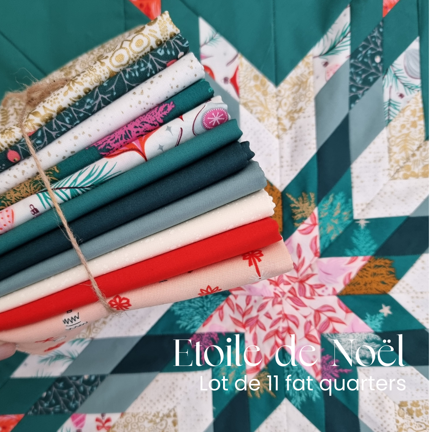 Assortiment de tissus - Etoile de Noël
