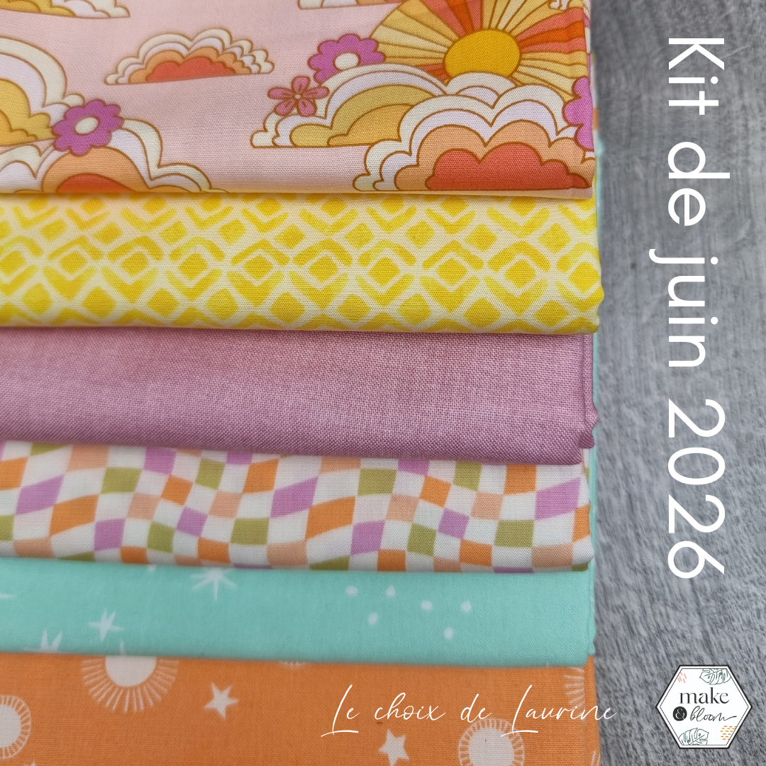 Assortiment de tissus - Lot FQ de juin / Laurine