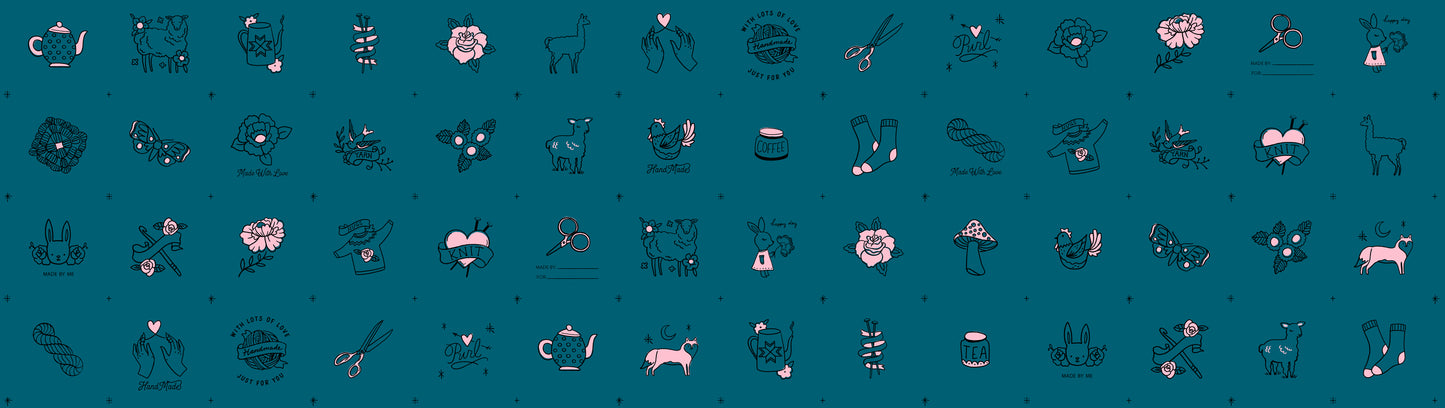 Purl - Charms Teal - Ruby Star Society