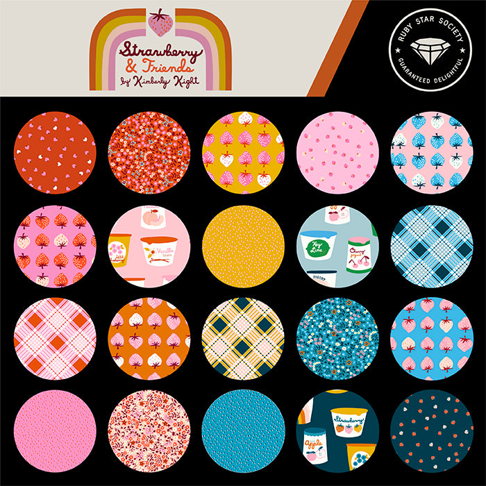 Strawberry and Friends - Clothesline Peach Cream - Ruby Star Society