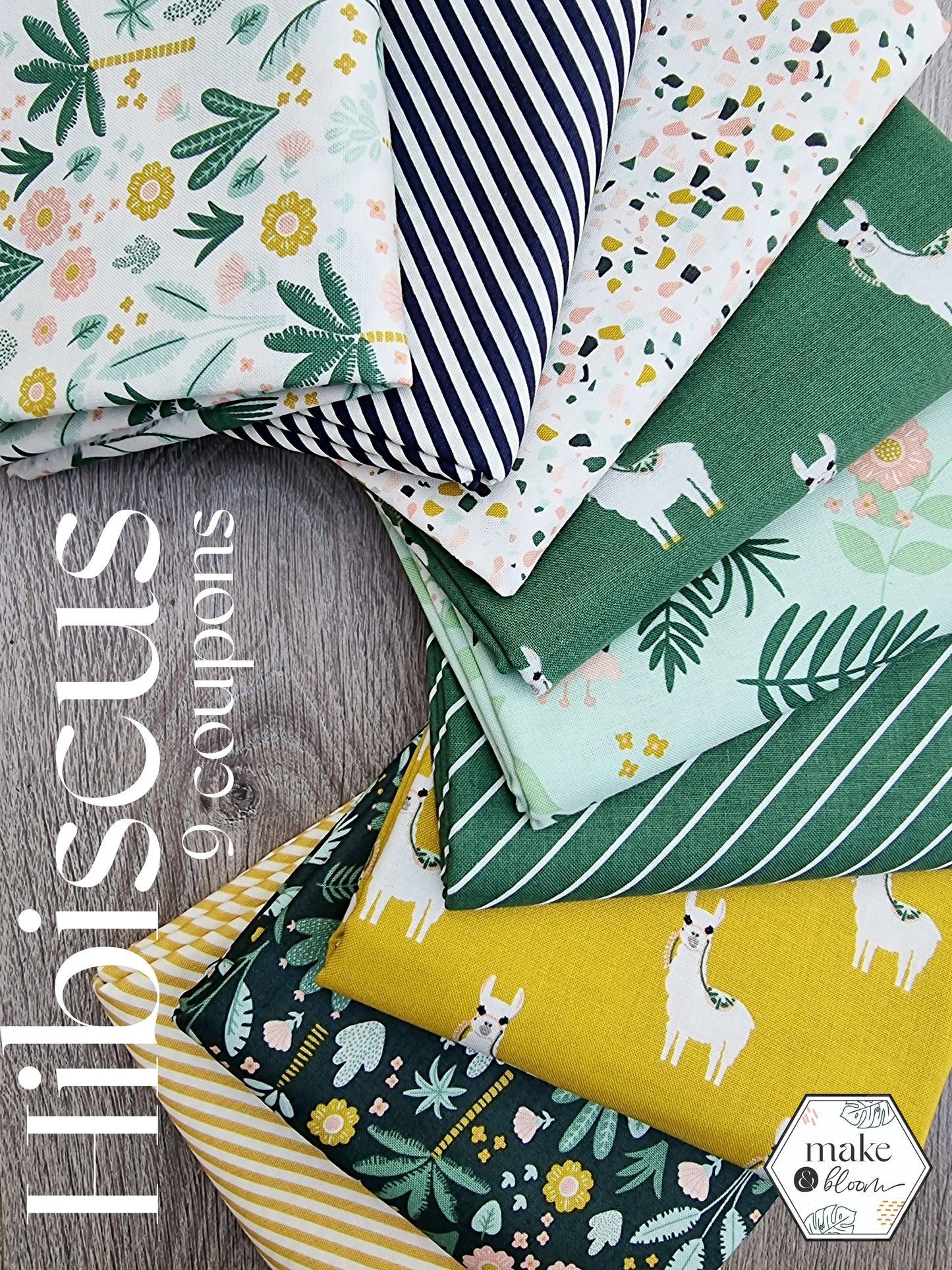 Assortiment de tissus - Hibiscus